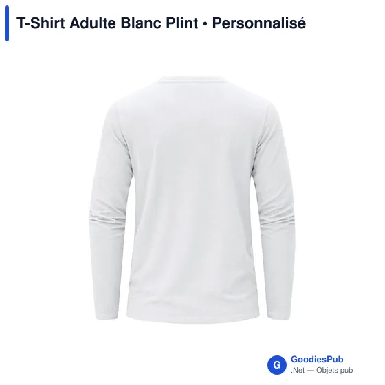 T-Shirt Adulte Blanc Plint - Image 3