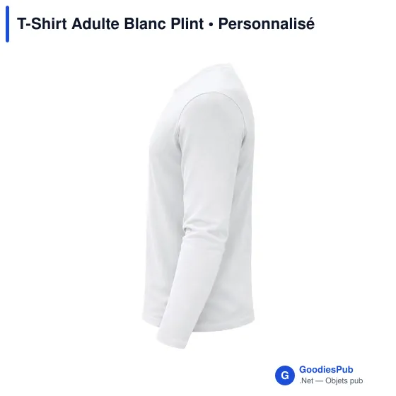 T-Shirt Adulte Blanc Plint - Image 4