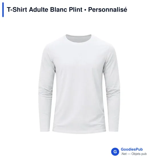 T-Shirt Adulte Blanc Plint - Image 5