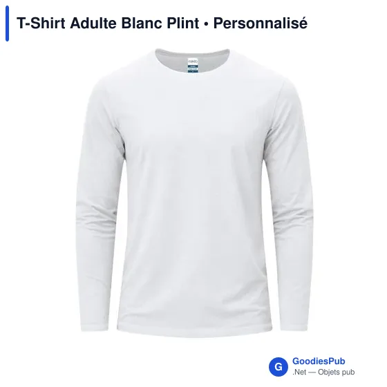 T-Shirt Adulte Blanc Plint - Image 9