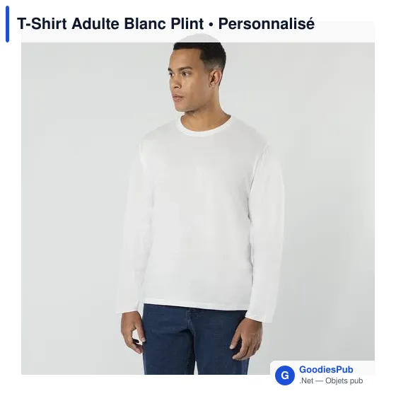 T-Shirt Adulte Blanc Plint - Image 10