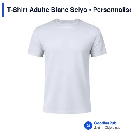 T-Shirt Adulte Blanc Seiyo