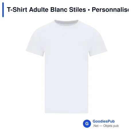 T-Shirt Adulte Blanc Stiles