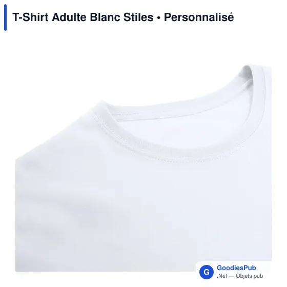 T-Shirt Adulte Blanc Stiles - Image 11