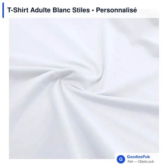 T-Shirt Adulte Blanc Stiles - Image 12