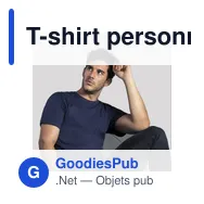 T-shirt personnalisé pour entreprise avec logo - modèle Hecom - Miniature 1