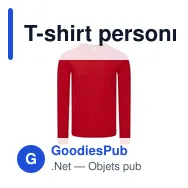 T-shirt personnalisé pour entreprise avec logo - Long Sleeve - Miniature 1
