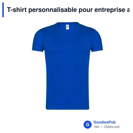 T-shirt personnalisable pour entreprise avec logo - V-Neck