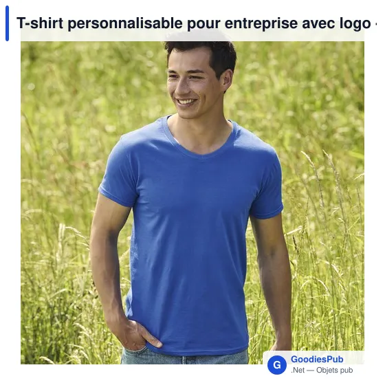 T-shirt personnalisable pour entreprise avec logo - V-Neck - Image 2