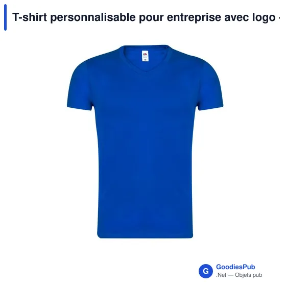 T-shirt personnalisable pour entreprise avec logo - V-Neck - Image 3