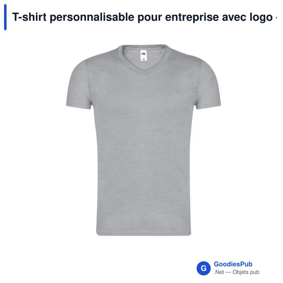 T-shirt personnalisable pour entreprise avec logo - V-Neck - Image 6