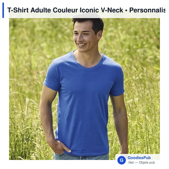 T-shirt personnalisable pour entreprise avec logo - V-Neck - Image 7