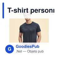 T-shirt personnalisable bleu marine avec logo pour entreprise - Miniature 12
