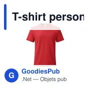 T-shirt personnalisable bleu marine avec logo pour entreprise - Miniature 6