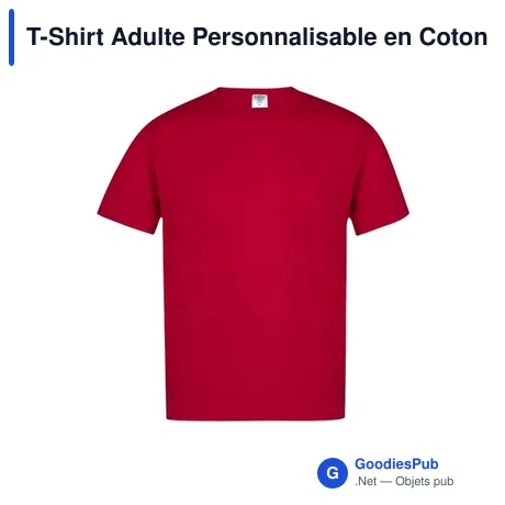 T-Shirt Adulte Personnalisable en Coton - Modèle Keya MC130avec logo