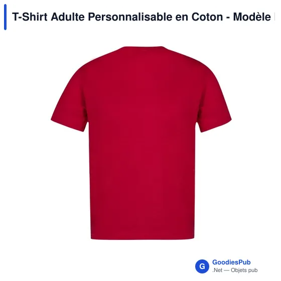 T-Shirt Adulte Personnalisable en Coton - Modèle Keya MC130avec logo - Image 12