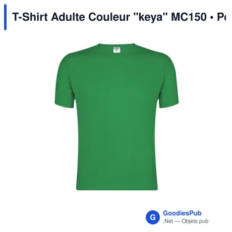 T-Shirt Adulte Couleur "keya" MC150