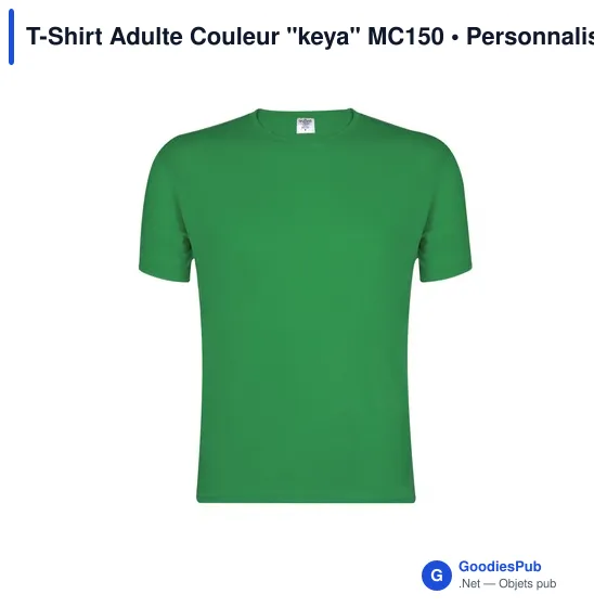 T-Shirt Adulte Couleur "keya" MC150 - Image 1
