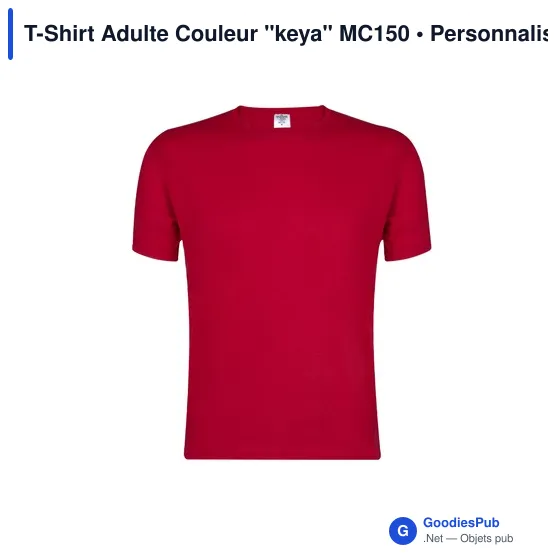 T-Shirt Adulte Couleur "keya" MC150 - Image 8