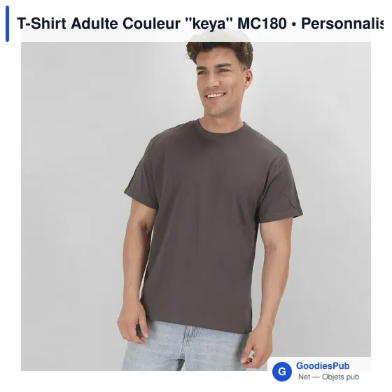 T-Shirt Adulte Couleur "keya" MC180 - Image 12