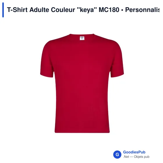 T-Shirt Adulte Couleur "keya" MC180 - Image 8