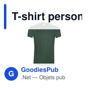 T-shirt personnalisé noir pour entreprise avec logo - Miniature 1