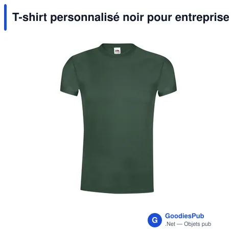T-shirt personnalisé noir pour entreprise avec logo