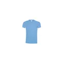 Variante bleu clair - T-shirt personnalisé noir pour entreprise avec logo