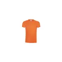 Variante orange - T-shirt personnalisé noir pour entreprise avec logo