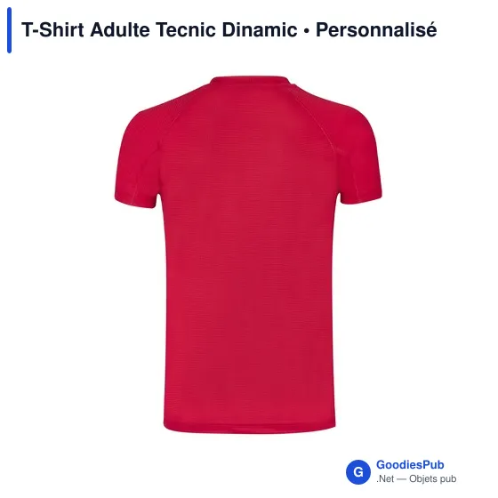 T-Shirt technique personnalisable pour adulte avec logo - Tecnic Dinamic - Image 4