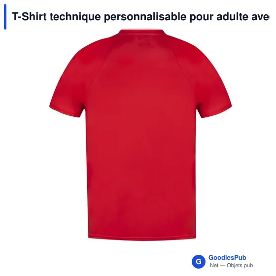 T-Shirt technique personnalisable pour adulte avec logo - Tecnic Plus - Image 3