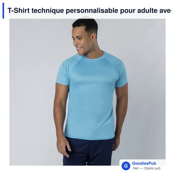 T-Shirt technique personnalisable pour adulte avec logo - Tecnic Plus - Image 10