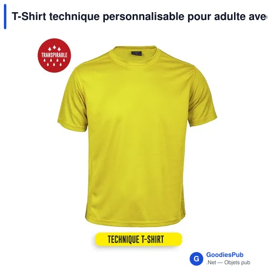 T-Shirt technique personnalisable pour adulte avec logo - Tecnic Rox - Image 4
