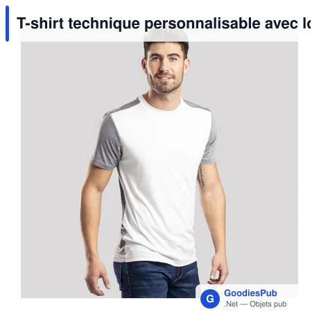 T-shirt technique personnalisable avec logo pour entreprise