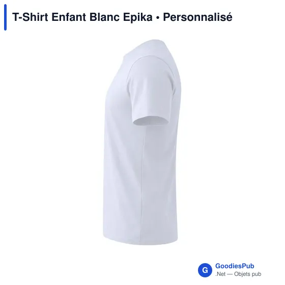 T-Shirt Enfant Blanc Epika - Image 3