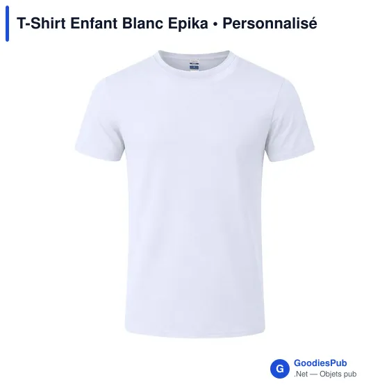 T-Shirt Enfant Blanc Epika - Image 8