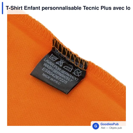 T-Shirt Enfant personnalisable Tecnic Plus avec logo - Image 12