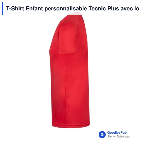T-Shirt Enfant personnalisable Tecnic Plus avec logo - Image 3