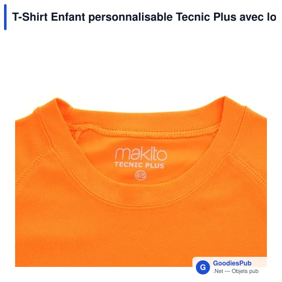 T-Shirt Enfant personnalisable Tecnic Plus avec logo - Image 5