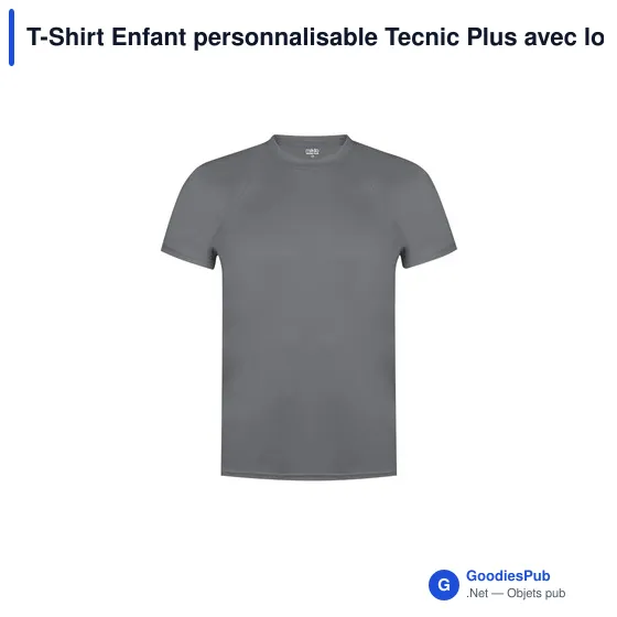 T-Shirt Enfant personnalisable Tecnic Plus avec logo - Image 7