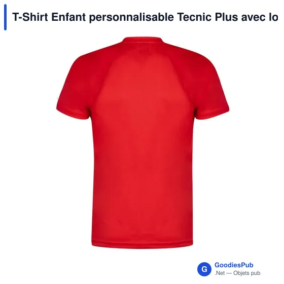 T-Shirt Enfant personnalisable Tecnic Plus avec logo - Image 10