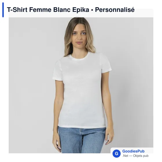 T-Shirt Femme Blanc Epika - Image 2