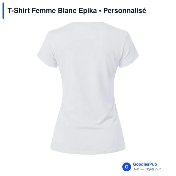 T-Shirt Femme Blanc Epika - Image 4