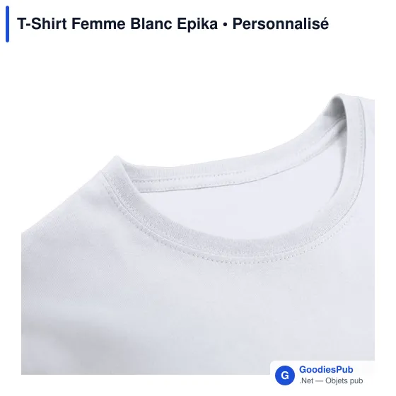 T-Shirt Femme Blanc Epika - Image 5