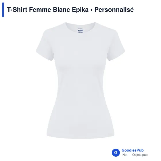 T-Shirt Femme Blanc Epika - Image 8