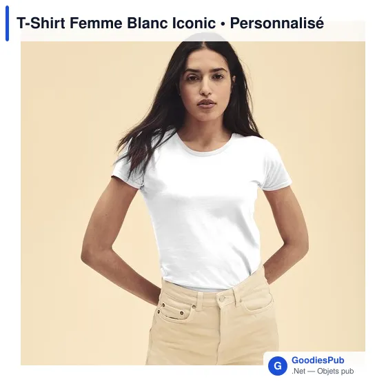 T-shirt personnalisable pour entreprise avec logo - Iconic - Image 2