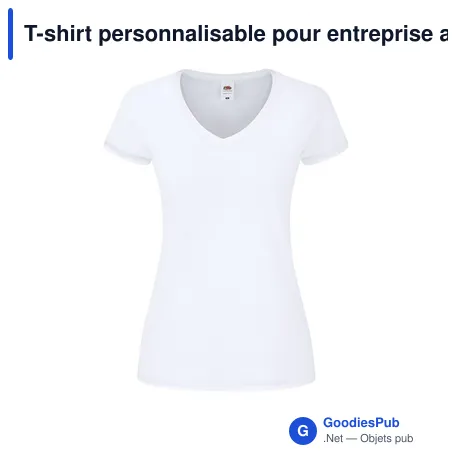 T-shirt personnalisable pour entreprise avec logo - Iconic V-Neck