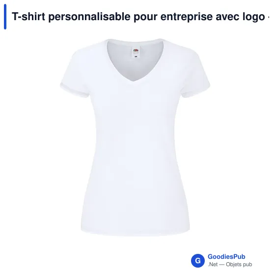 T-shirt personnalisable pour entreprise avec logo - Iconic V-Neck - Image 11