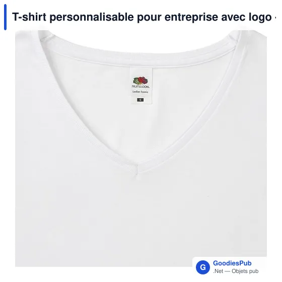 T-shirt personnalisable pour entreprise avec logo - Iconic V-Neck - Image 5
