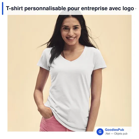 T-shirt personnalisable pour entreprise avec logo - Iconic V-Neck - Image 7